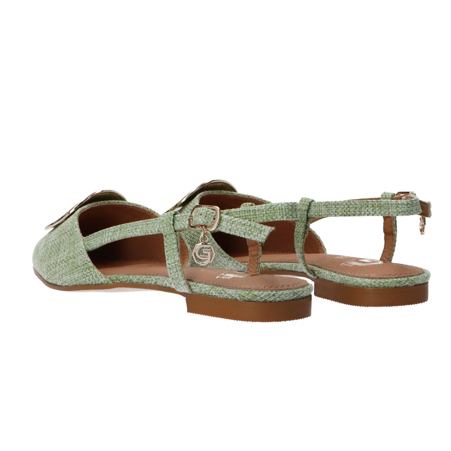 Decolletes GD215-1 rasoterra intreccio Verde_63343.jpg