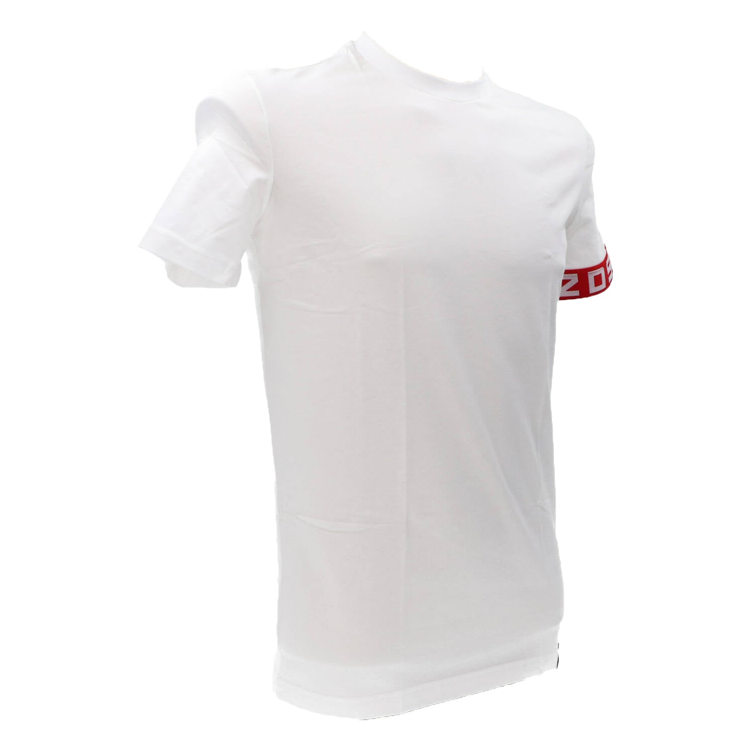 T-shirt D9M3S5130 ROUND NECK T-SHIRT Bianco Rosso_49464.jpg