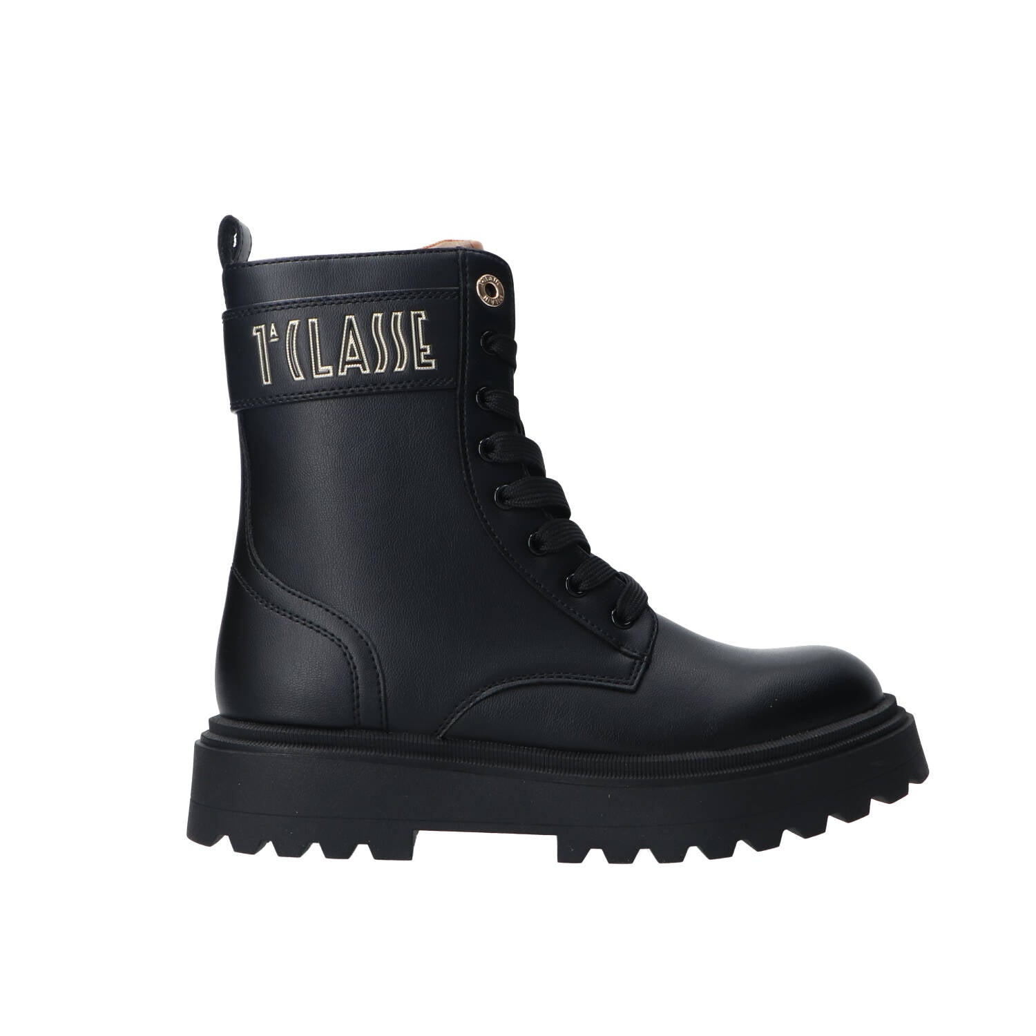 Anfibi Stringato pelle logo N 2316 1453 Nero