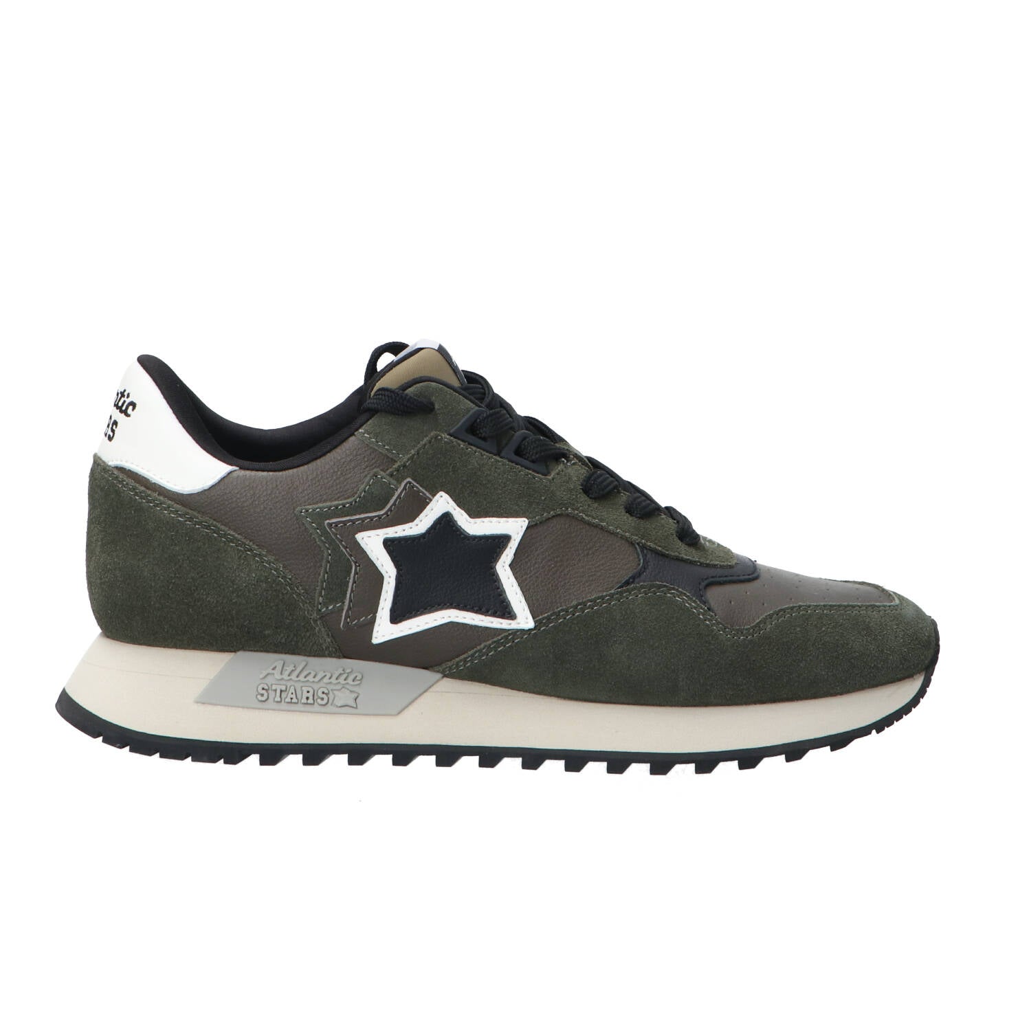 Sneakers Draco pelle e suede Verde Scuro