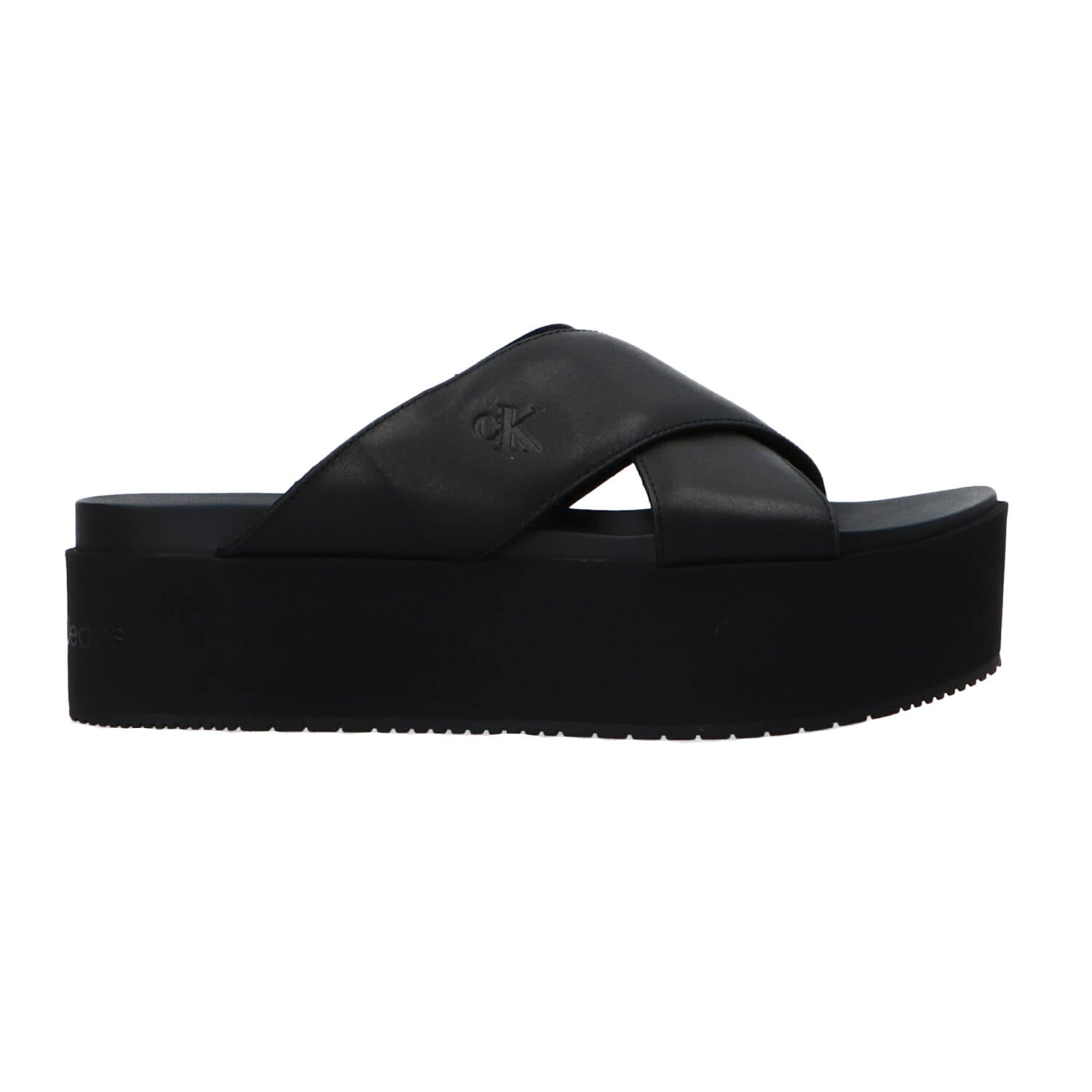 Calvin Klein Sandalo Donna Logo Nero