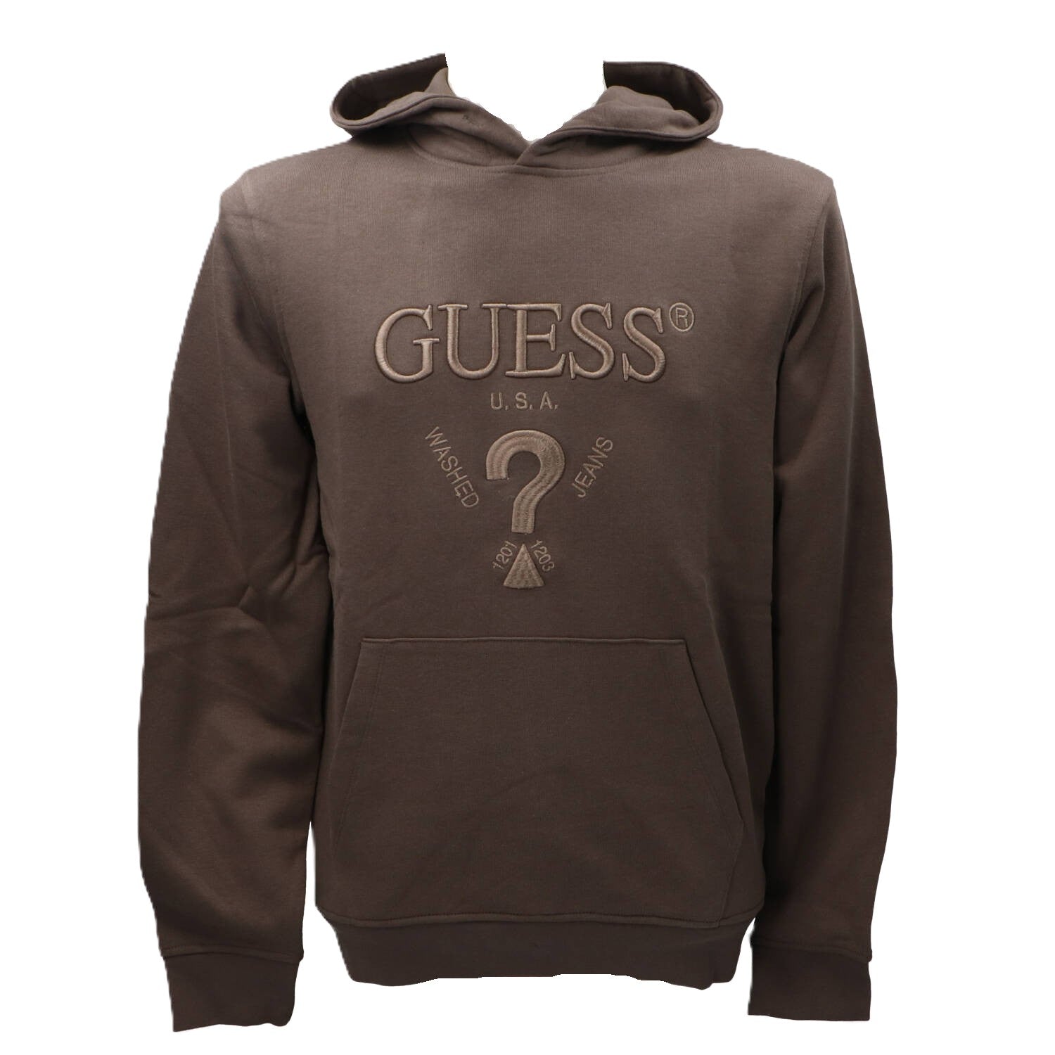 Guess Felpa Uomo con Cappuccio Marrone