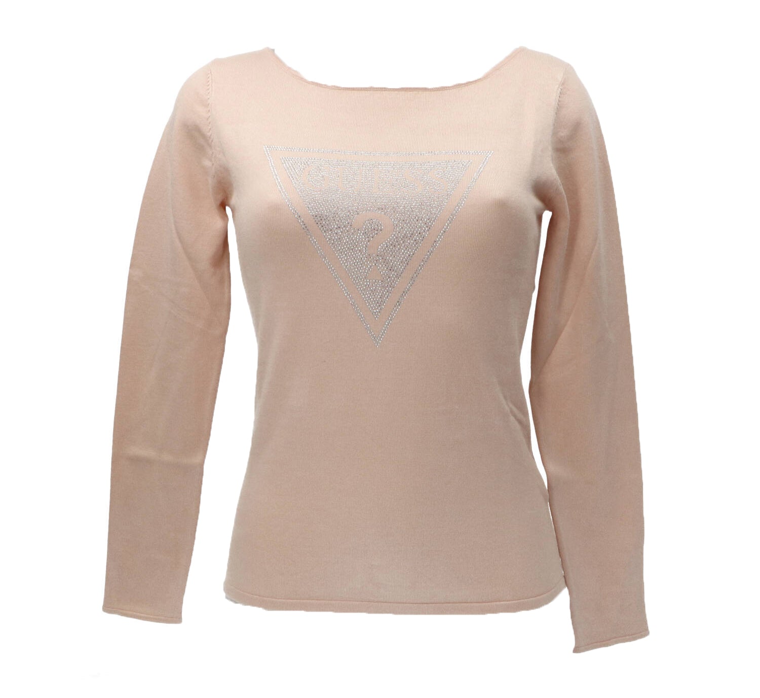 Guess Maglione Donna Logo Rosa Pesca