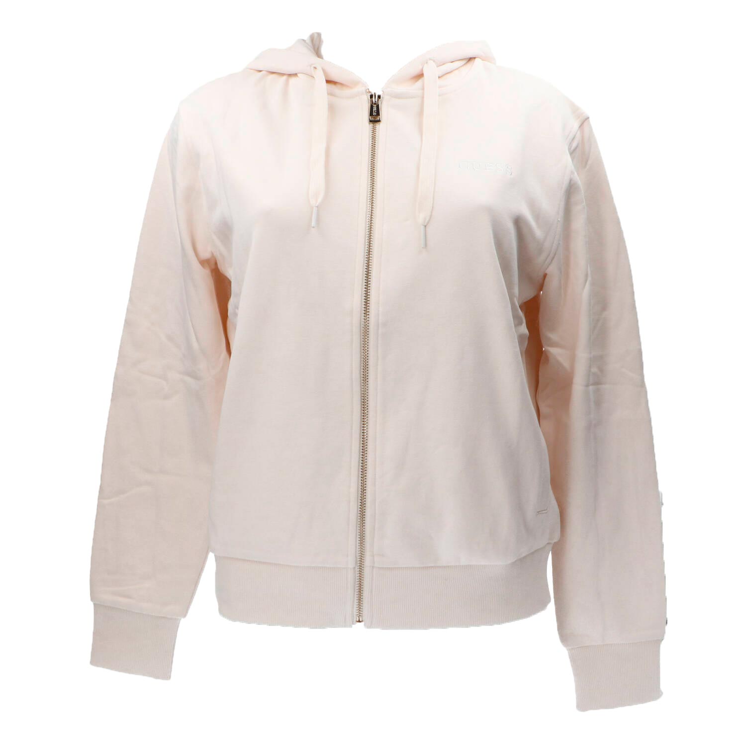 Guess Felpa Donna con Zip Bianco panna