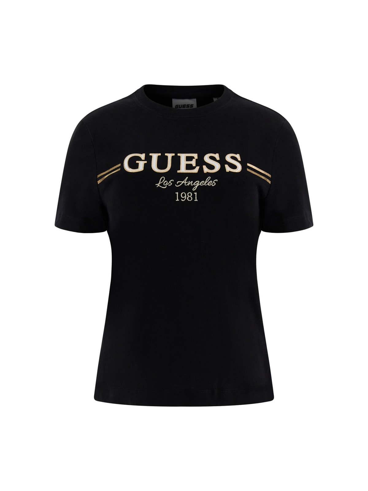 Guess T-shirt Donna con Cappuccio Nero