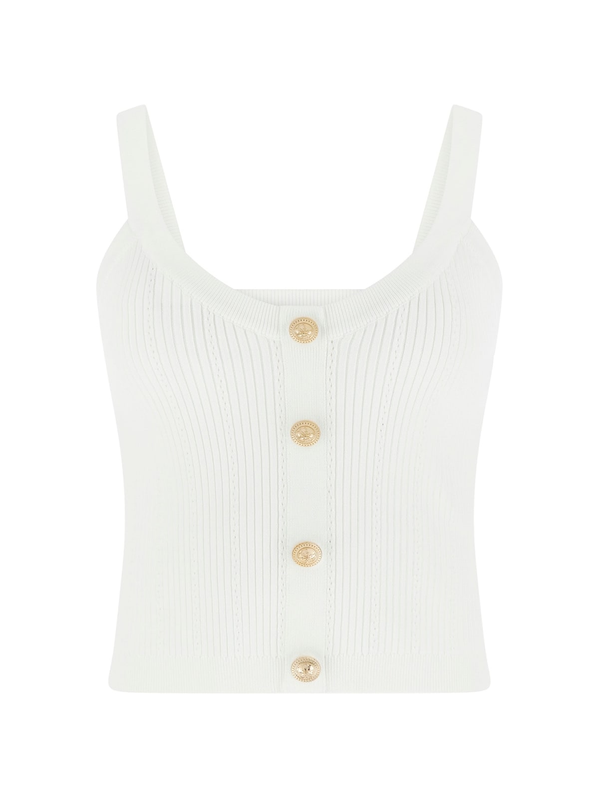 Guess Top Donna Logo Bianco