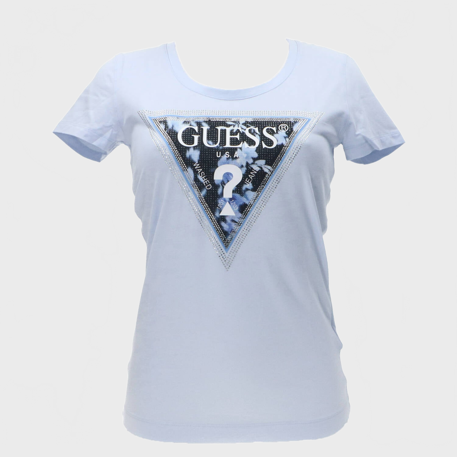 T-shirt SS CN TRIANGLE FLOWER TEE Azzurro_66502.jpg