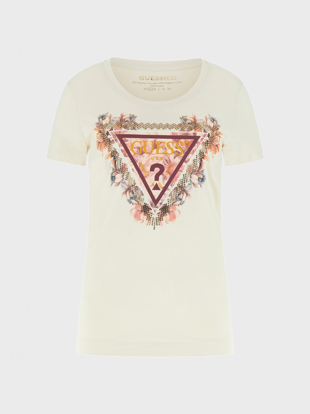 T-shirt SS TRIANGLE FLOWERS TEE Beige_71853.jpg