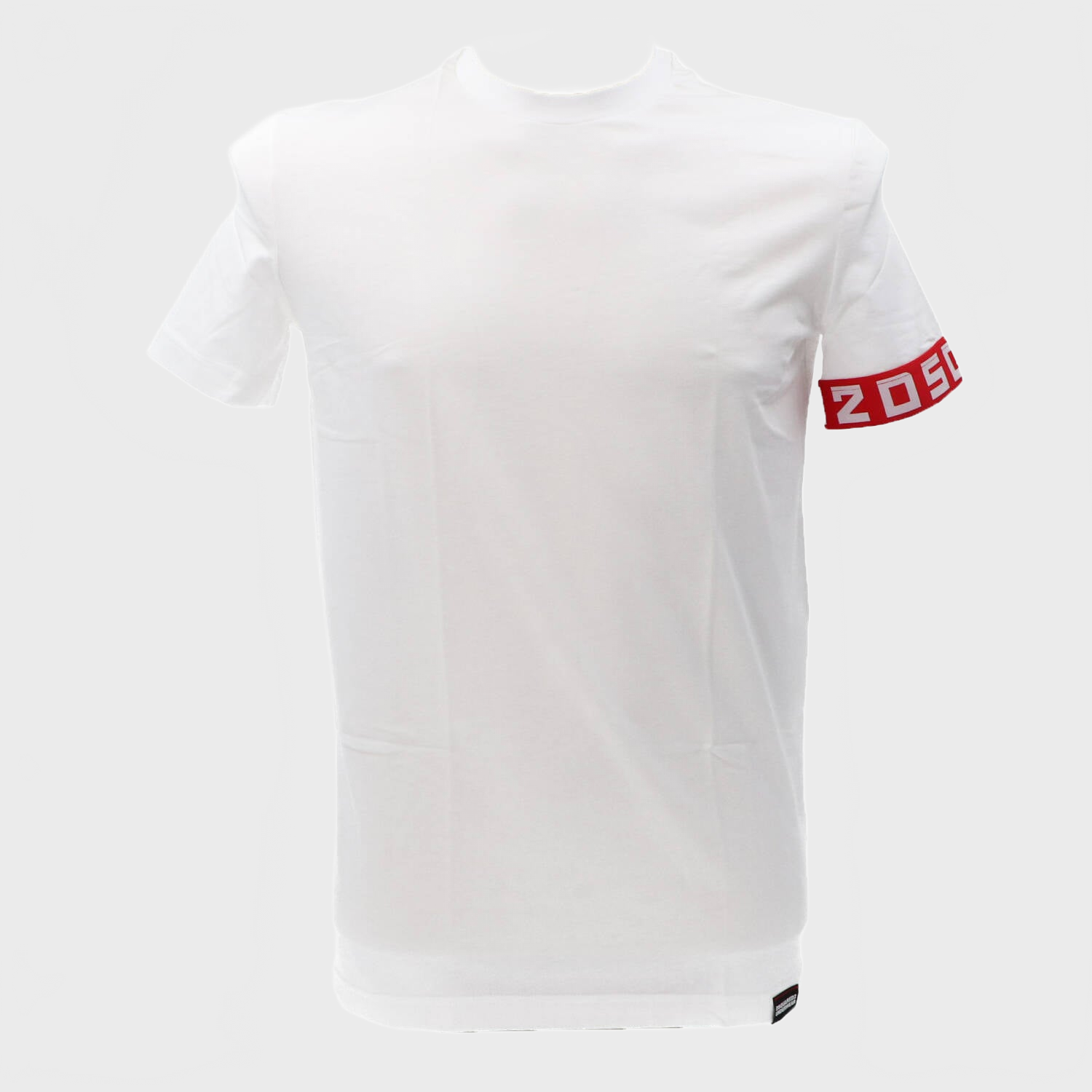 T-shirt D9M3S5130 ROUND NECK T-SHIRT Bianco Rosso_49463.jpg