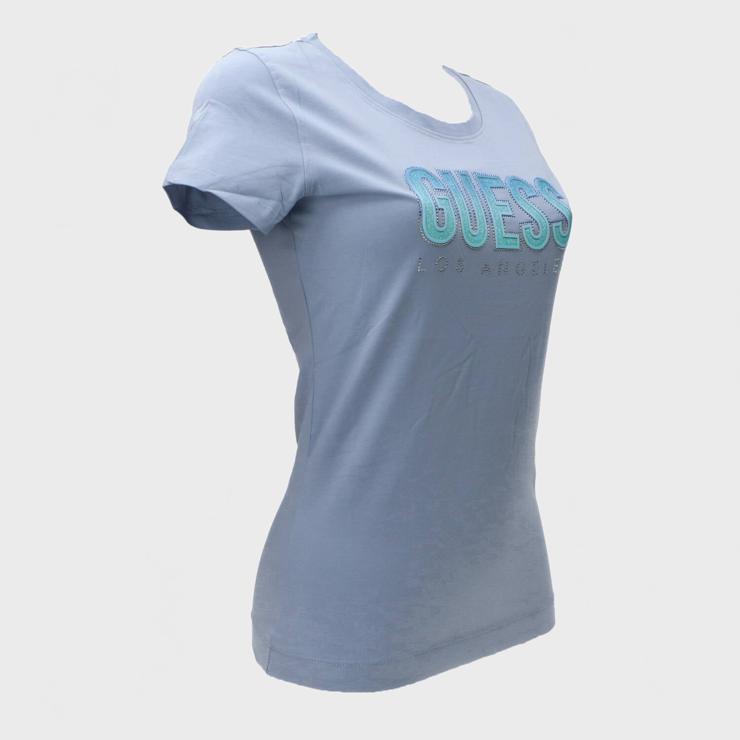 T-shirt CN SS GLITTER DEGRADE LOGO TEE Azzurro_62822.jpg