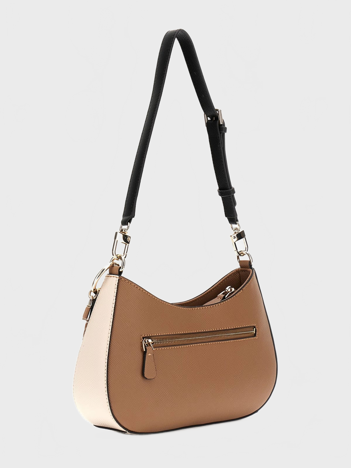 Borse a spalla NOELLE II TOP ZIP LOGO METALLIC Beige_74029.jpg