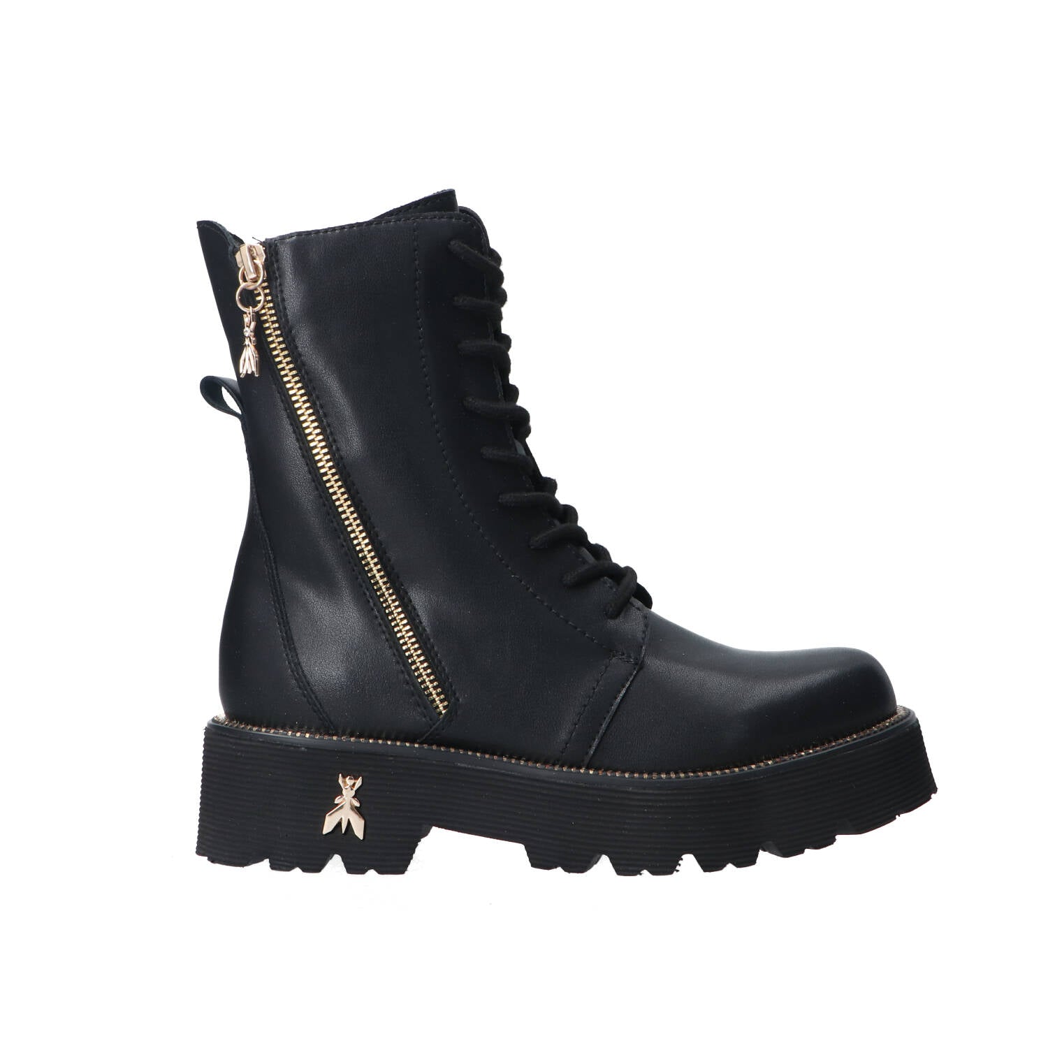 Anfibi PPJ961 Vitello cerniera laterale Nero