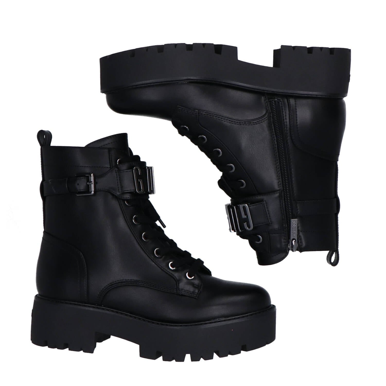 Anfibi Vaires stringato maxi logo nero argento_55326.jpg