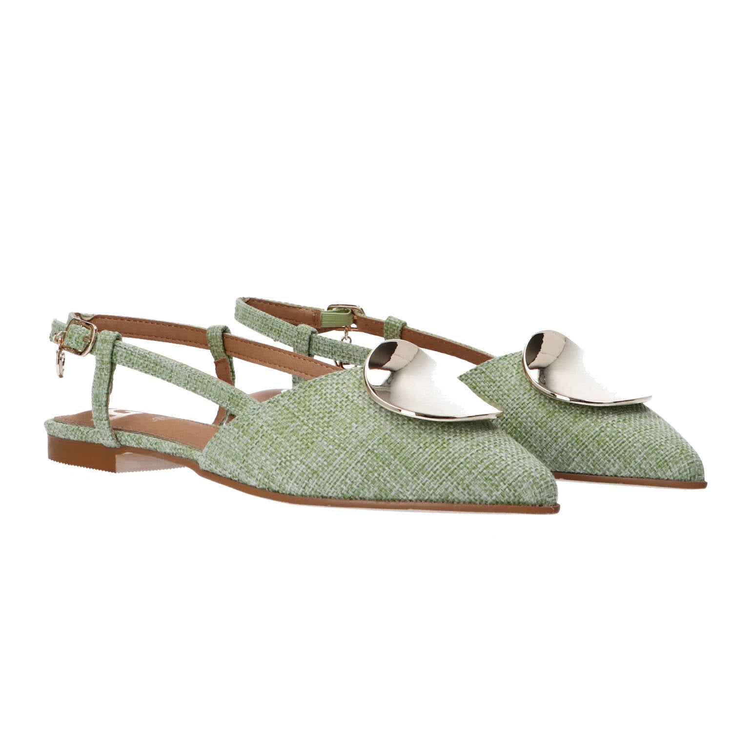 Decolletes GD215-1 rasoterra intreccio Verde_63341.jpg