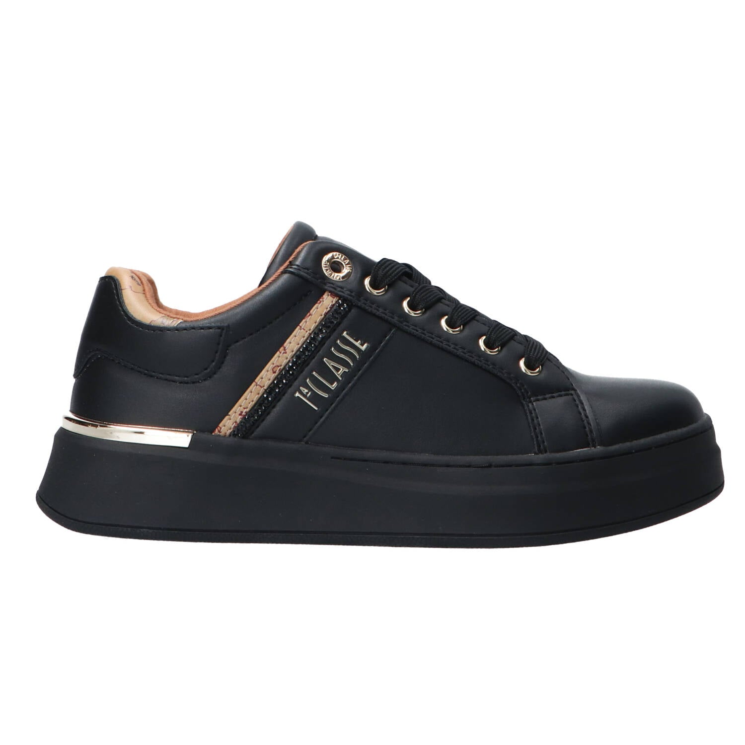 Sneakers Stringata pelle e geo N 2266 0289 Nero