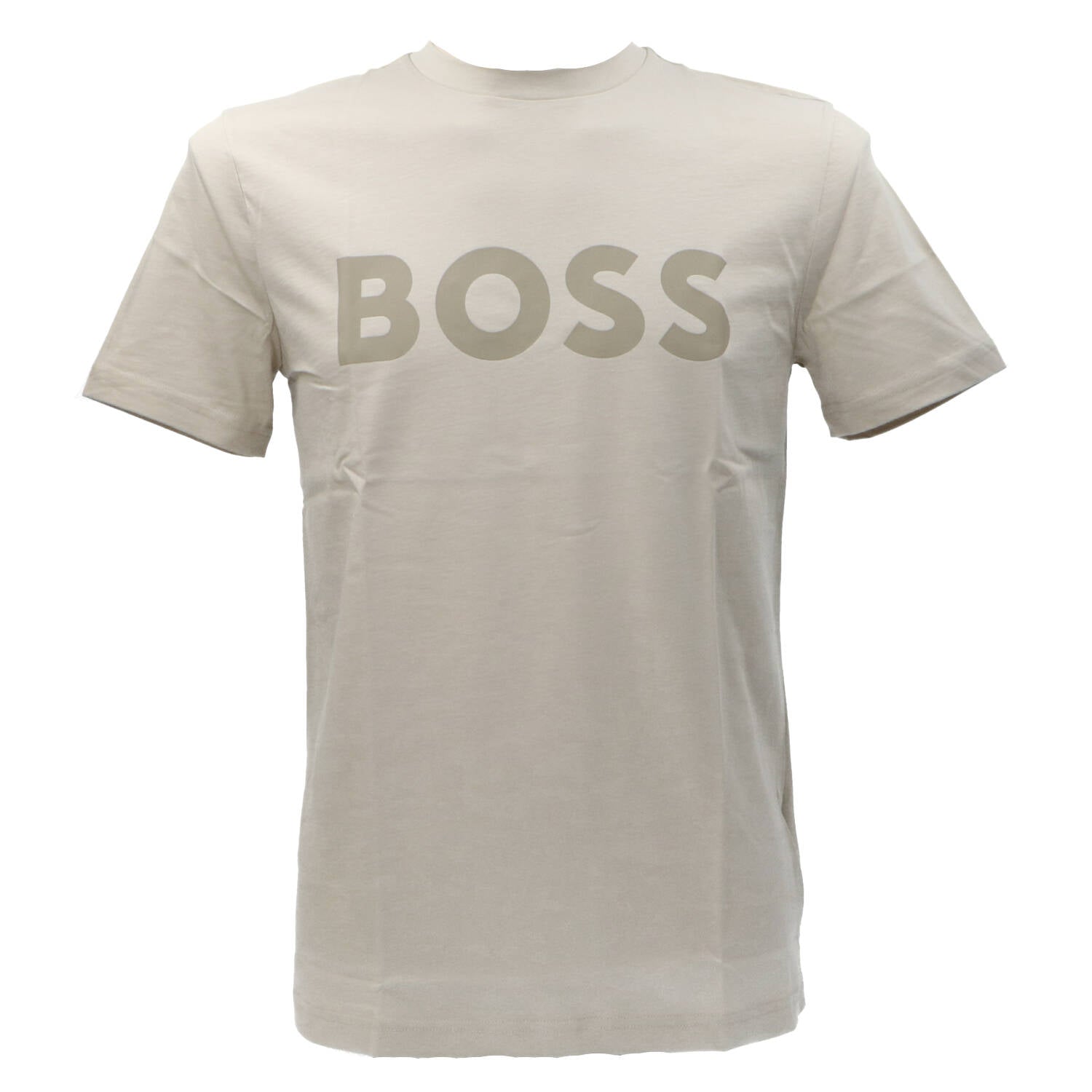 Boss T Shirt Uomo Logo Beige