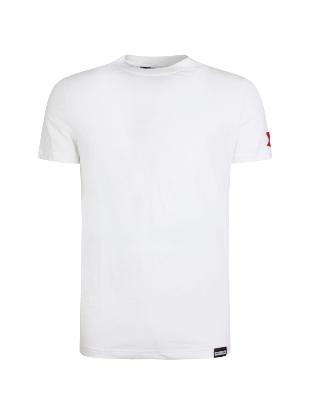 Dsquared2 Maglietta Uomo Slim Fit Bianco Rosso