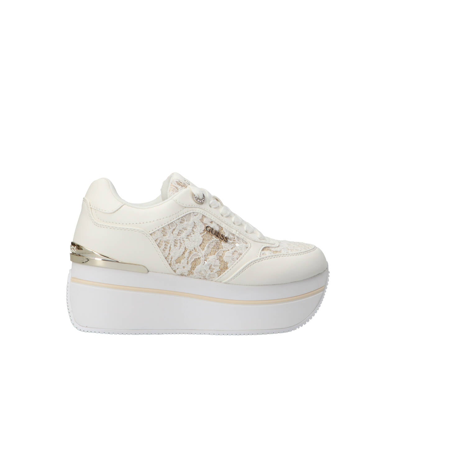 Guess Sneaker Donna Logo Bianco Panna