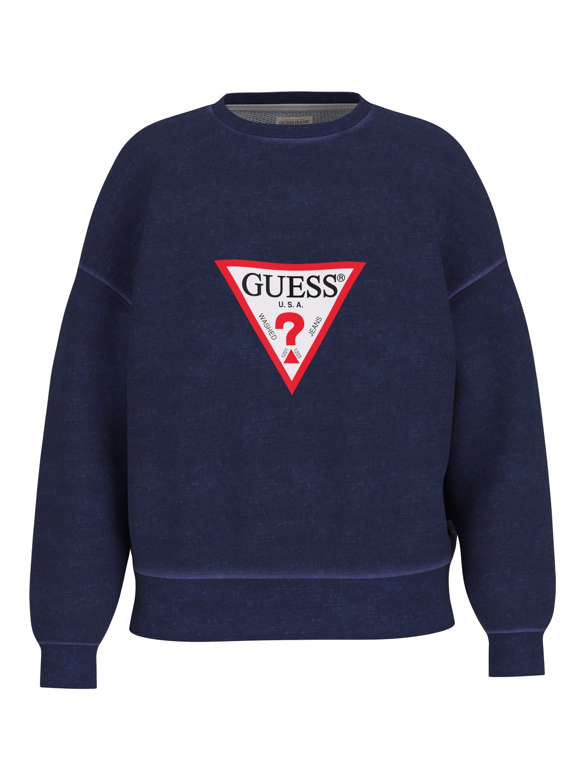 Guess Felpa Donna Logo Blu