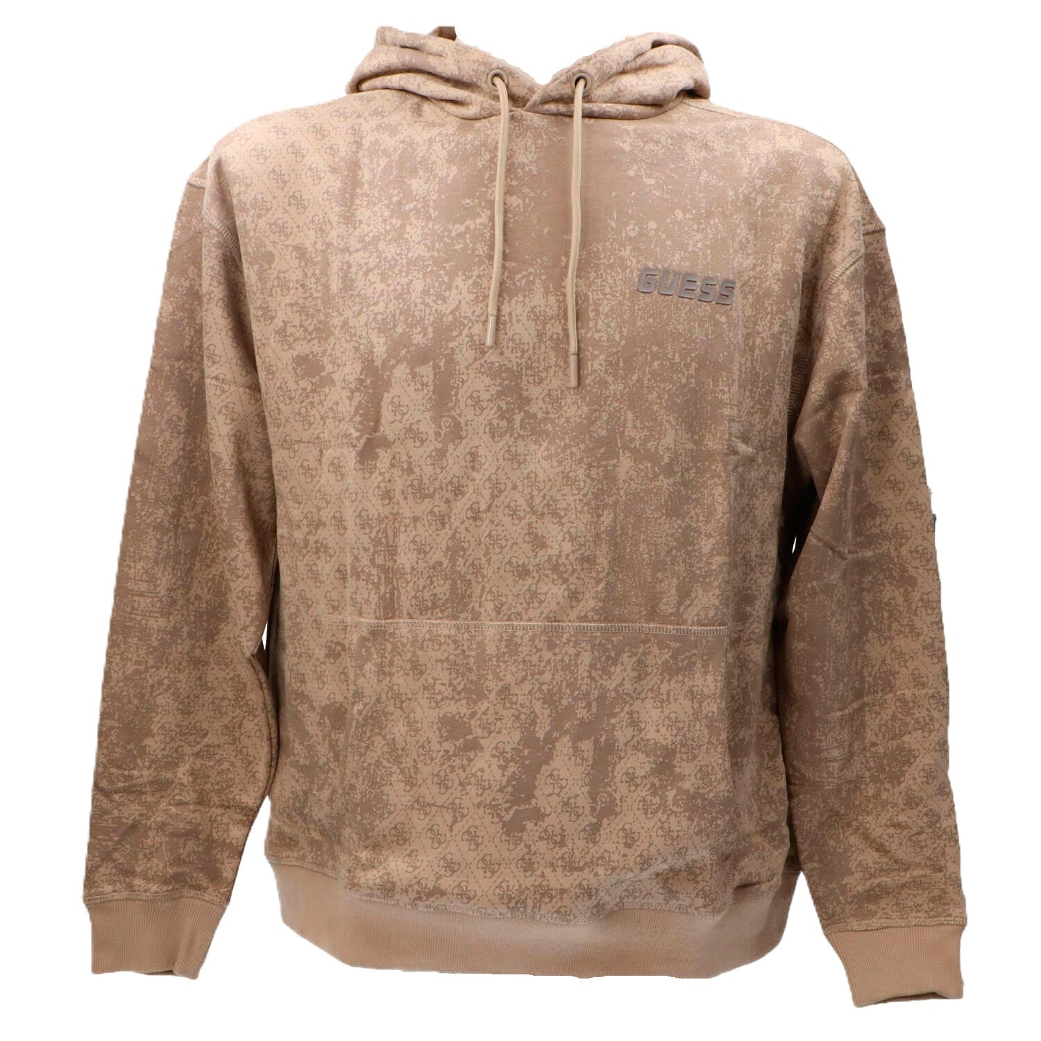 Guess Felpa Uomo con Cappuccio Beige