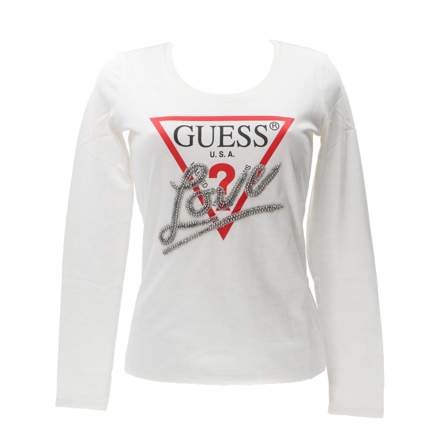 Guess Maglietta Donna Logo Bianco