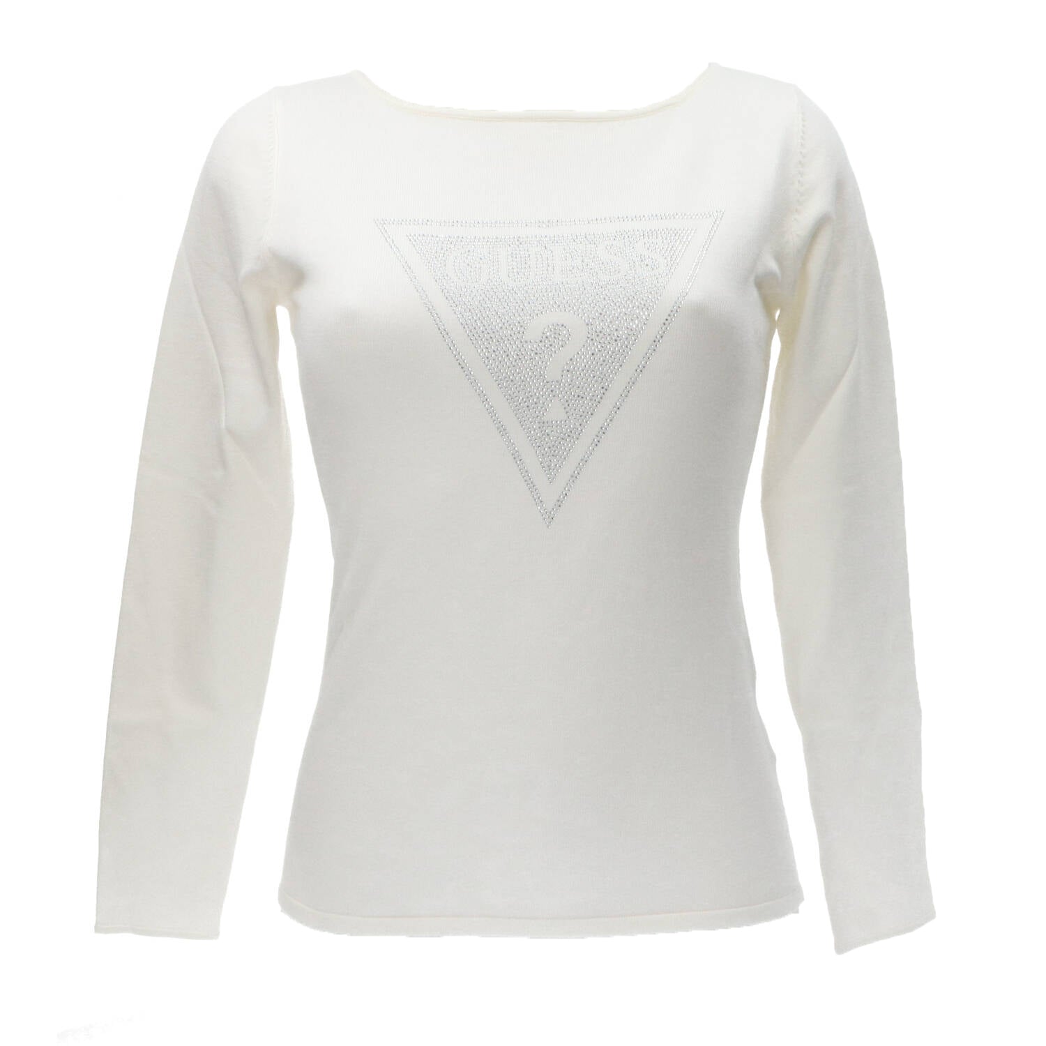 Guess Maglione Donna Logo Bianco
