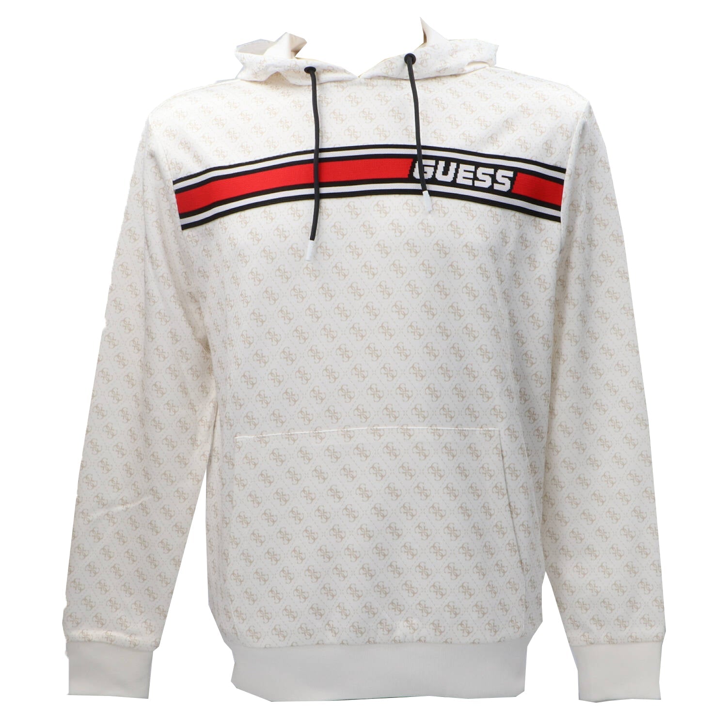 Guess Felpa Uomo con Cappuccio Bianco