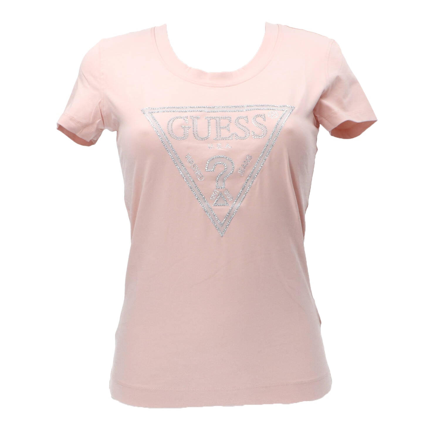 Guess Maglietta Donna Logo Rosa