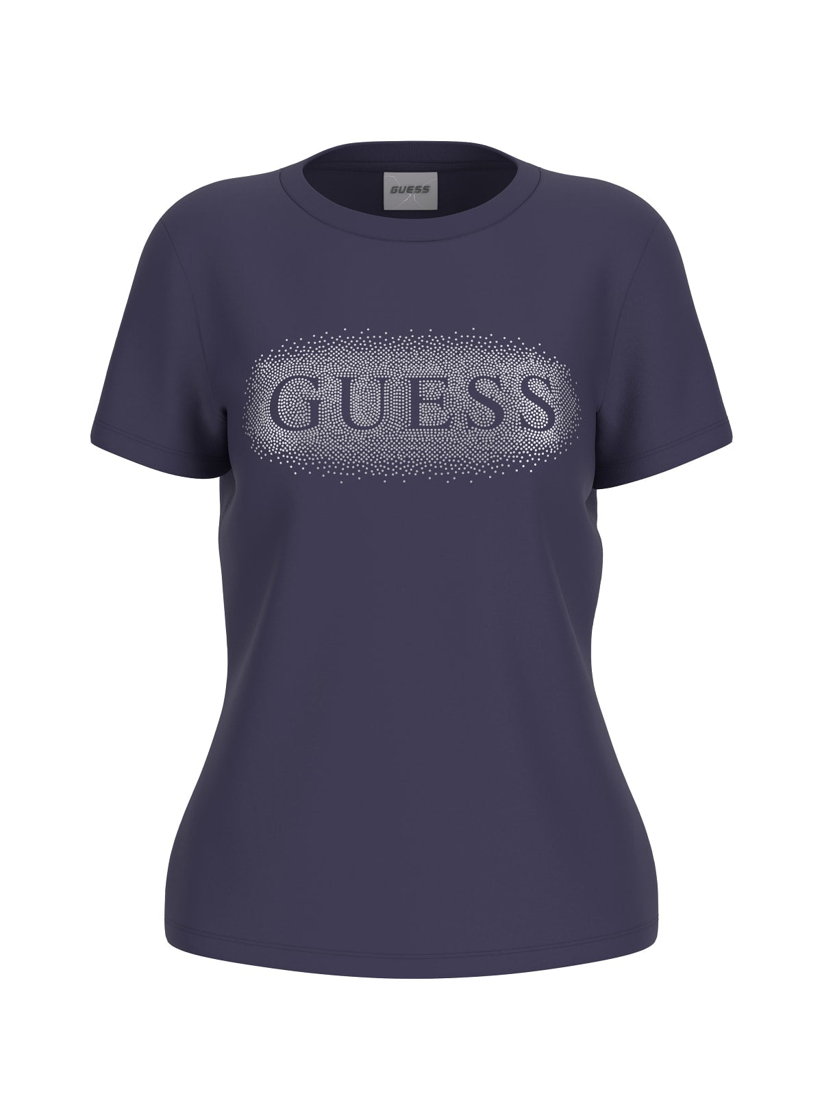 Guess T-shirt Donna con Logo Blu