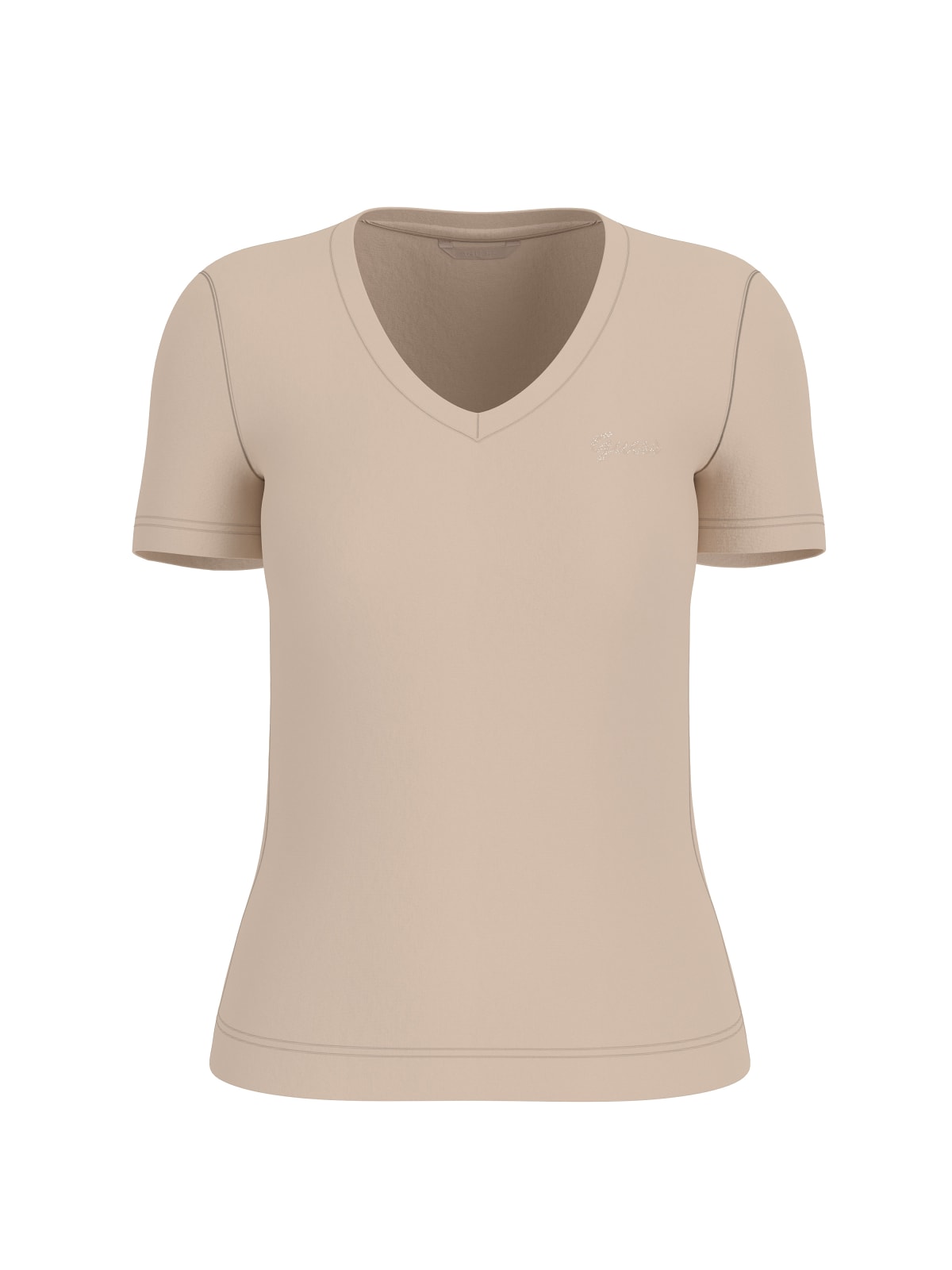 Guess T-shirt Donna con Logo Rosa pesca