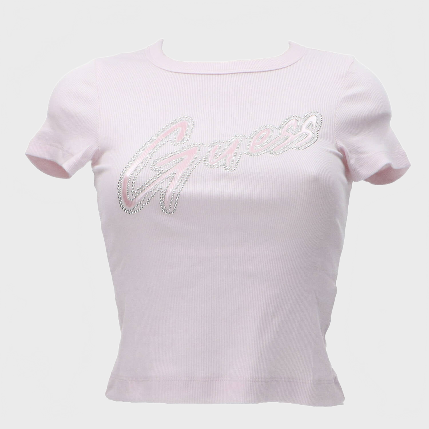 T-shirt SS CN RIB LOGO TEE Rosa_66464.jpg