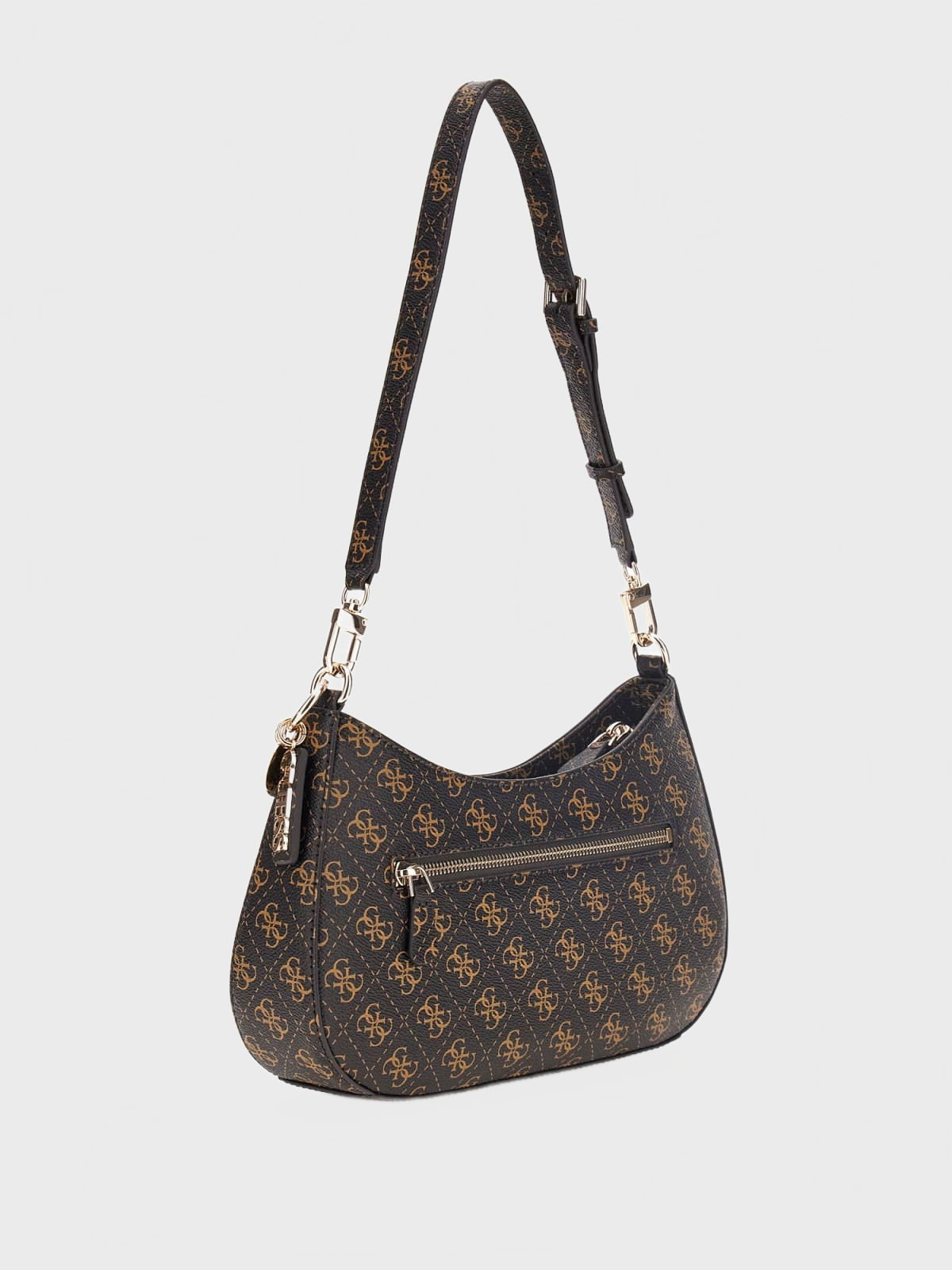 Borse a spalla NOELLE II TOP ZIP LOGO METALLIC Marrone monogram_71775.jpg