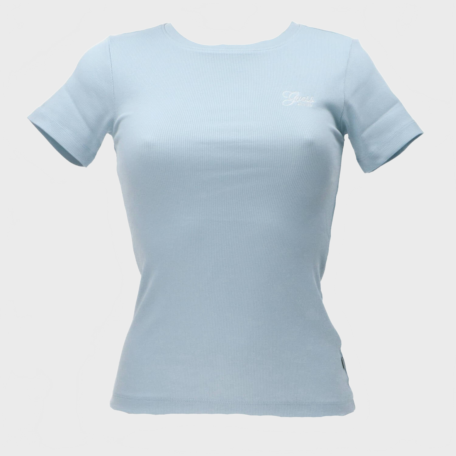 T-shirt GJ SS CN EMBRO SLIM TOP Azzurro_63766.jpg