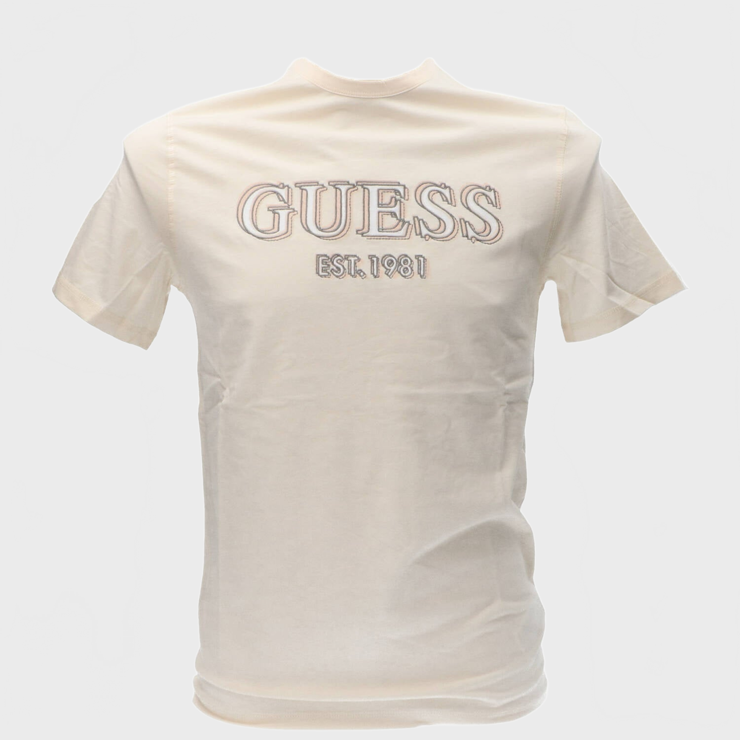 T-shirt SS CN GUESS LOGO TEE Beige Panna_62908.jpg