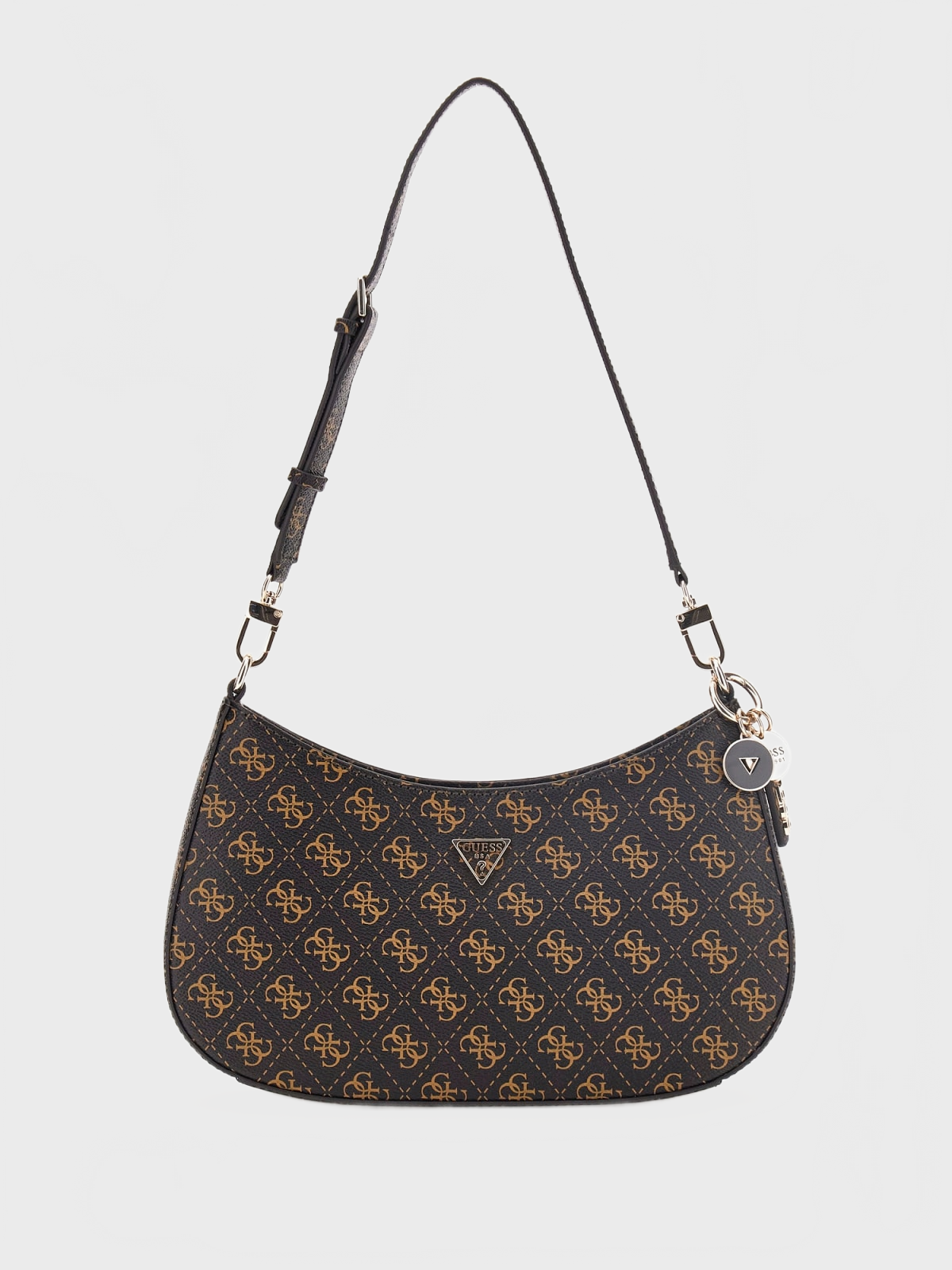 Borse a spalla NOELLE II TOP ZIP LOGO METALLIC Marrone monogram_71774.jpg