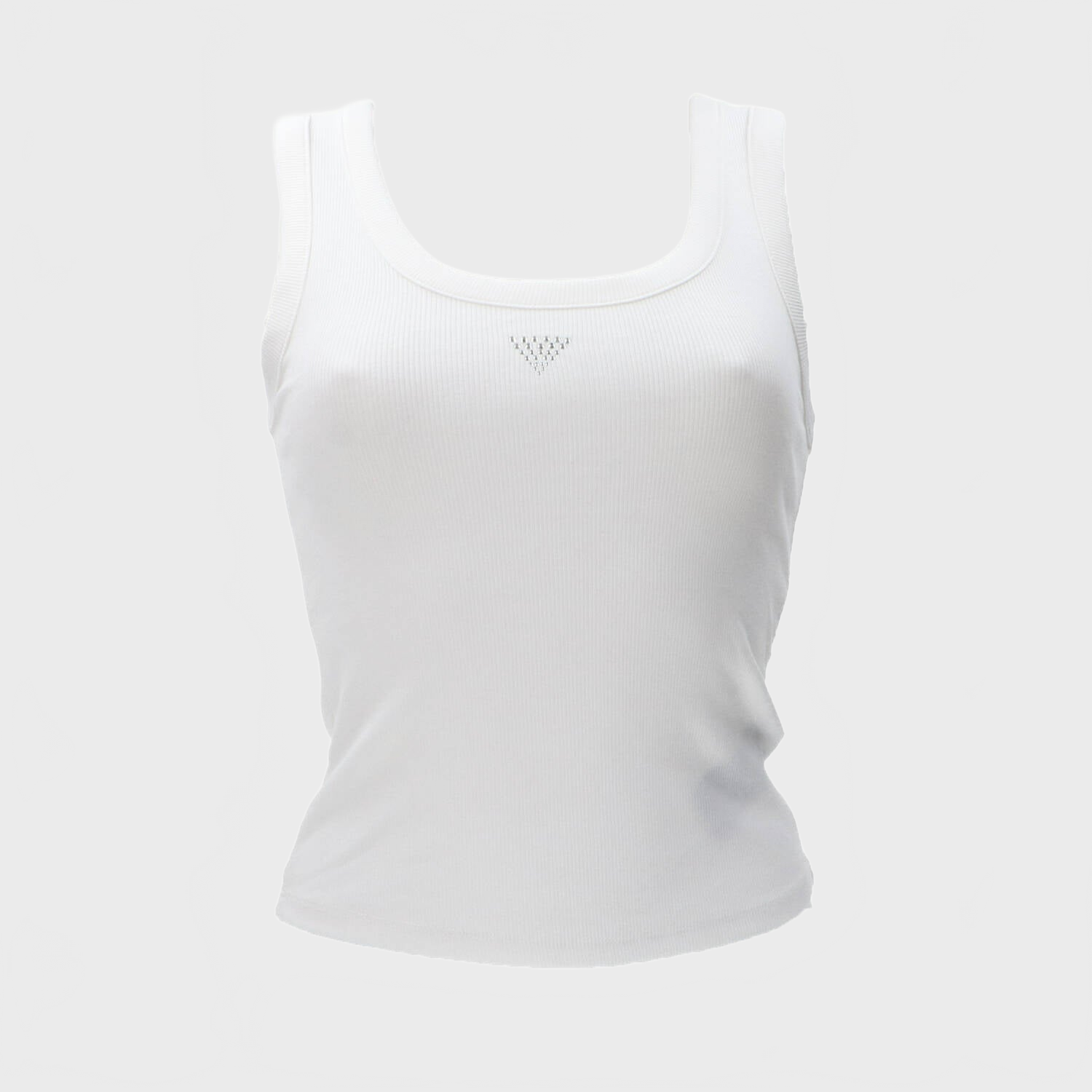 Canotte ECO TRIANGLE BLING RIBBED TANK Bianco_68548.jpg