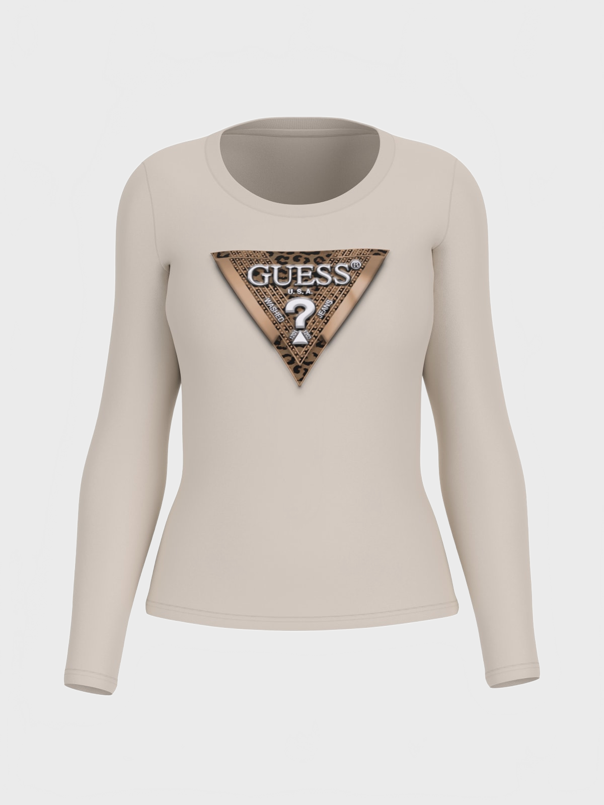 T-shirt LS CN LEO TRIANGLE TEE Beige_71888.jpg