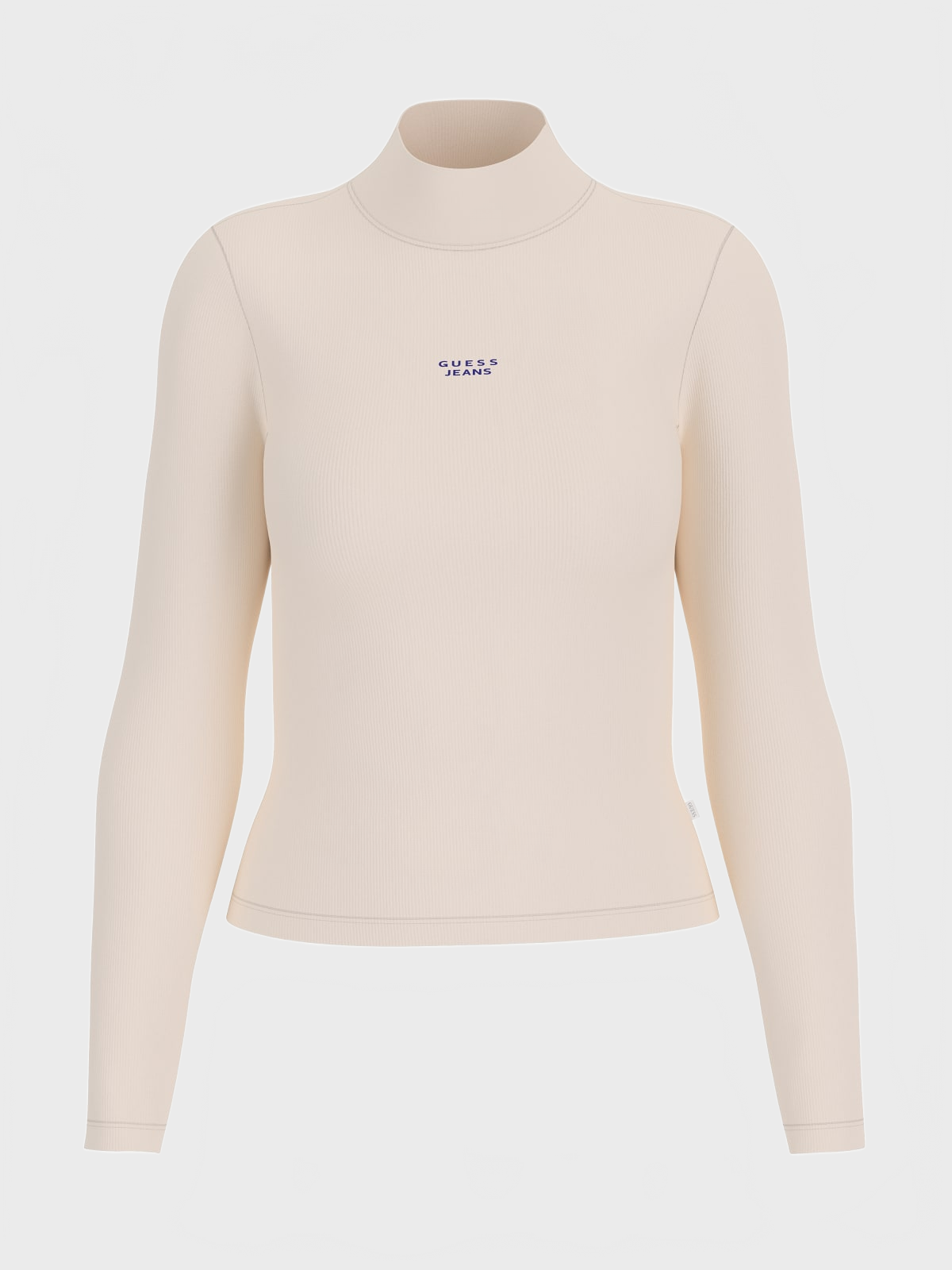 Maglia GJ LS MOCK NECK EMBRO SLIM TOP Bianco_72046.jpg