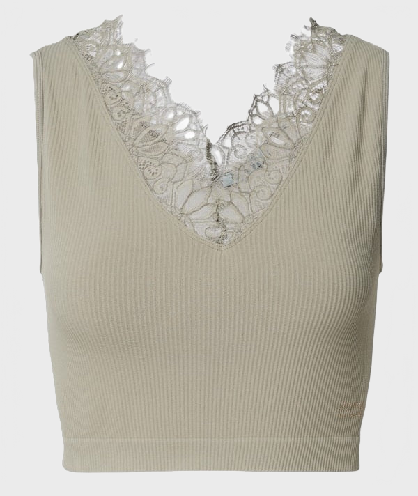 Top RAQUEL LACE SEAMLESS TOP SWTR Verde Militare_62801.jpg