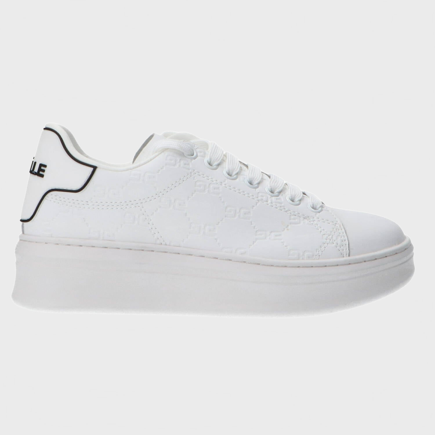 Sneakers Addict in action leather Bianco nero monogram_56515.jpg