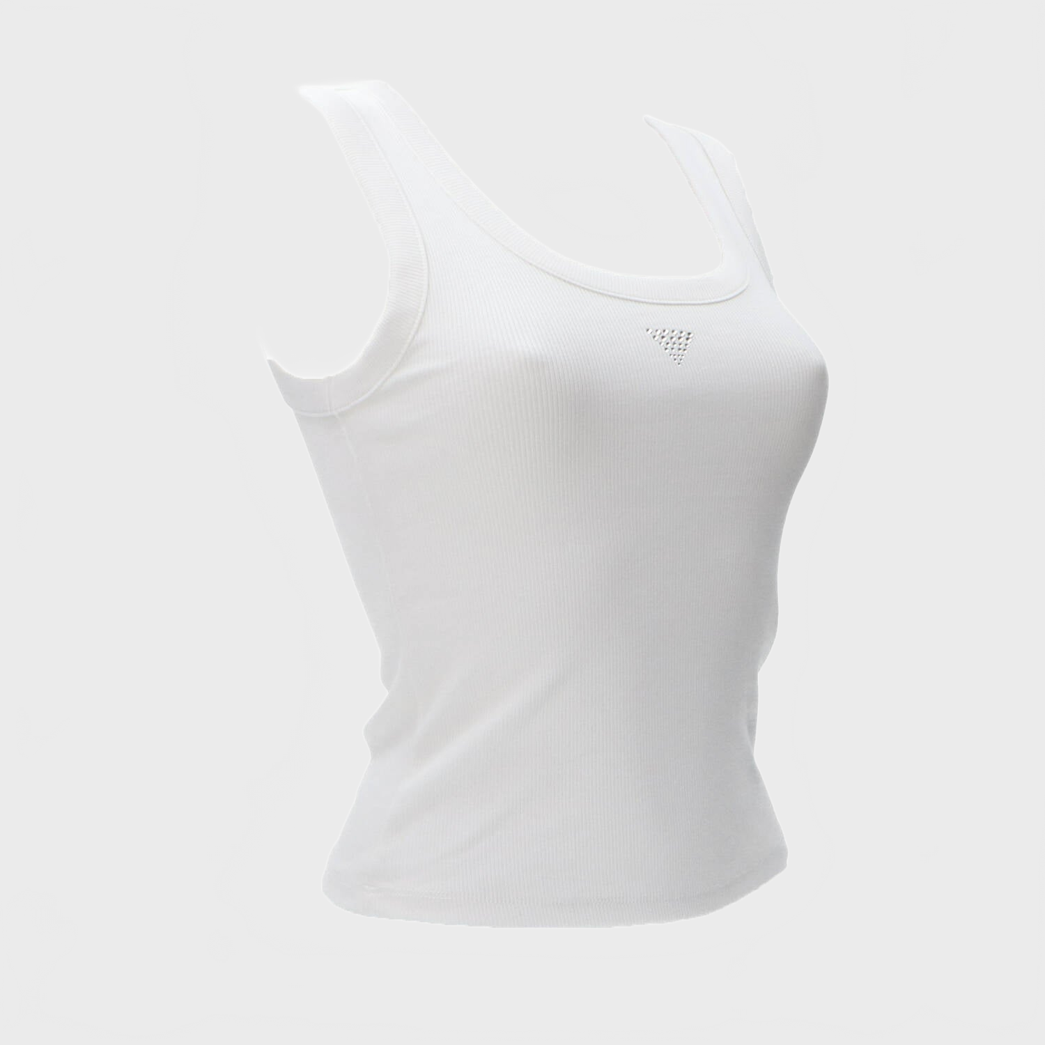 Canotte ECO TRIANGLE BLING RIBBED TANK Bianco_68549.jpg