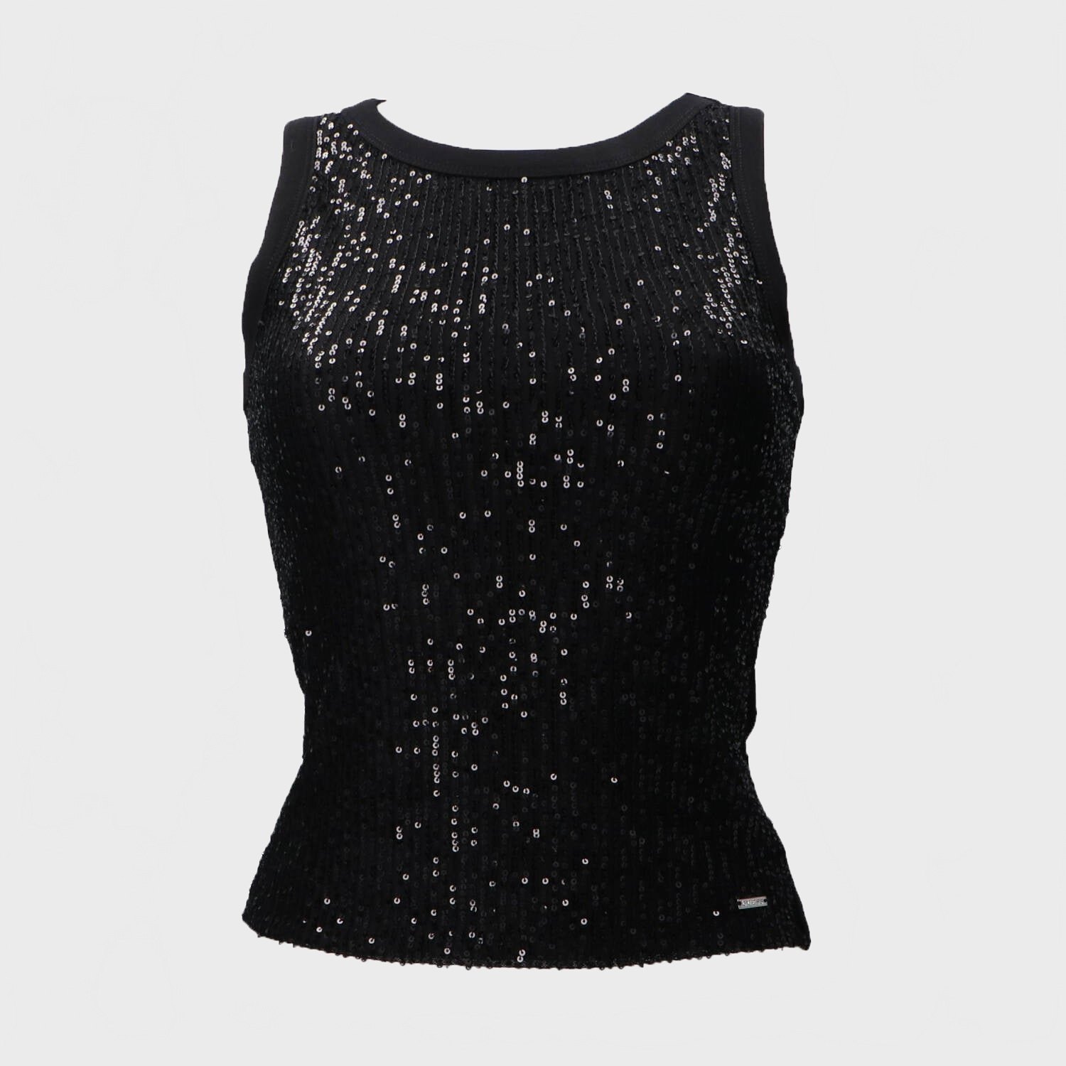 Canotte ALEXIA SEQUINS TANK TOP Nero_62842.jpg