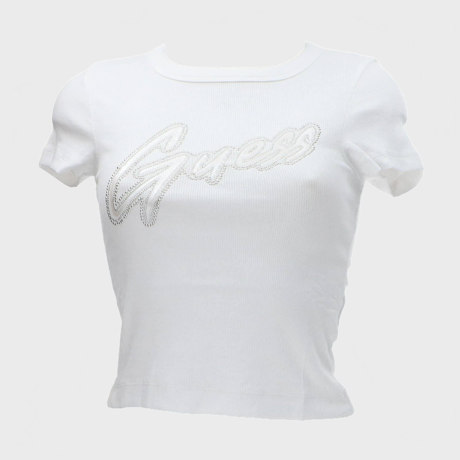 T-shirt SS CN RIB LOGO TEE Bianco_66461.jpg