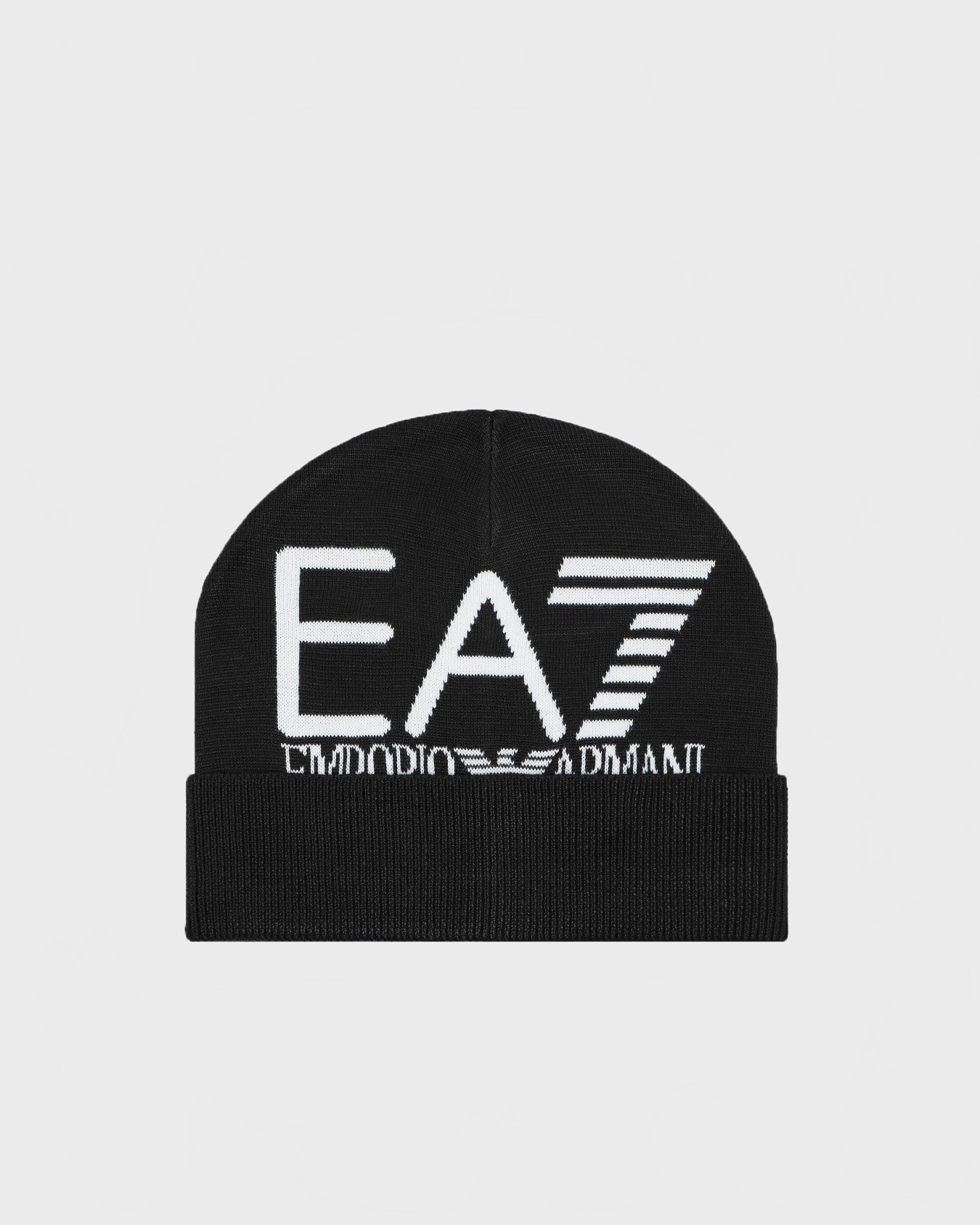 Beanie Visibility maxi logo EA7 Bianco Nero_75759.jpg
