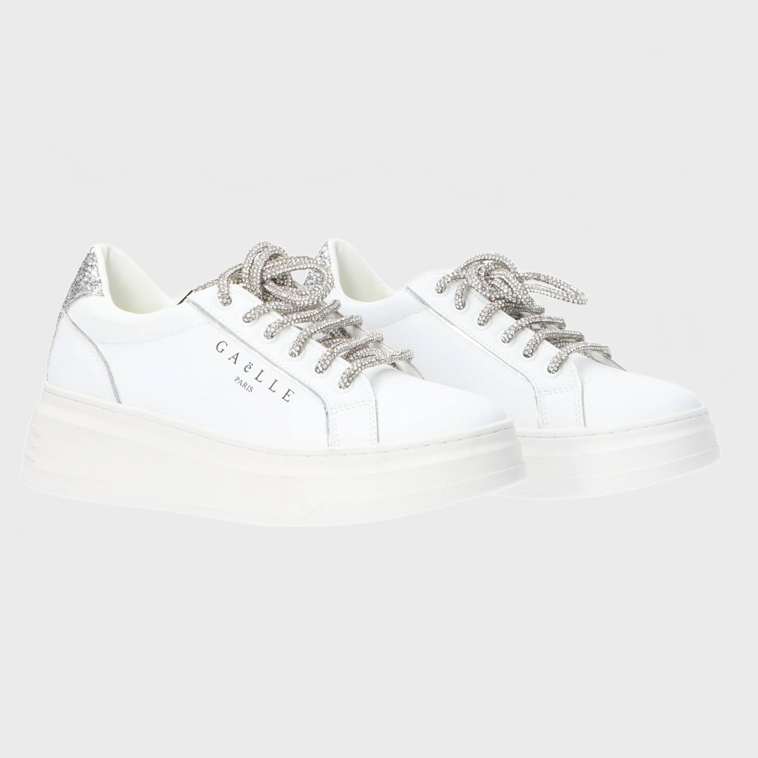 Sneakers New Addict leather platform Argento_73801.jpg