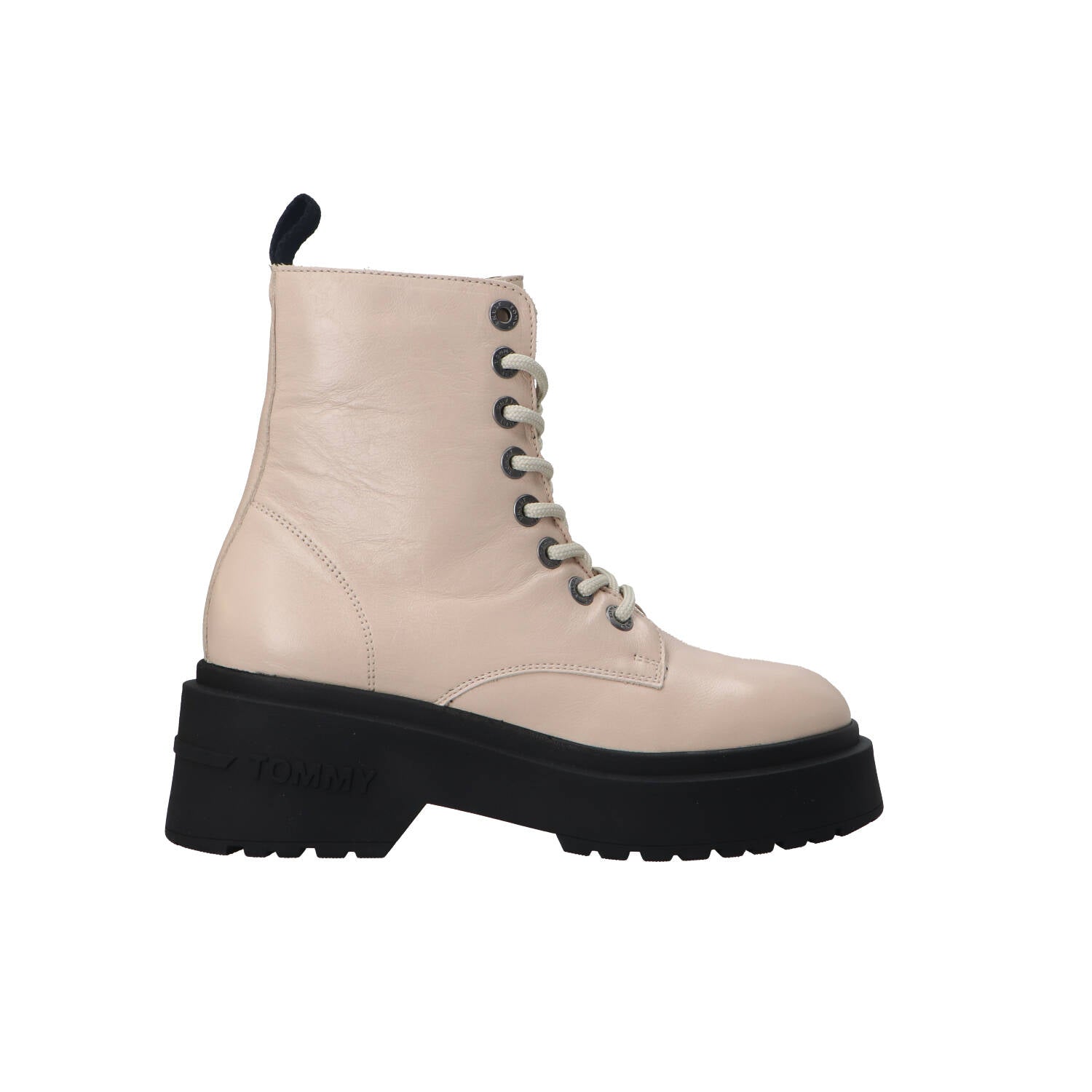 Tommy Hilfiger Anfibio Donna con Zip Beige